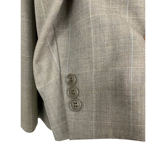 Jos A Bank Mens 3-Button Blazer Size 44L Gray Plaid Wool Sport Coat RH10468 - Picture 4 of 8